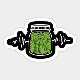 Pickle Jar Heartbeat Sticker